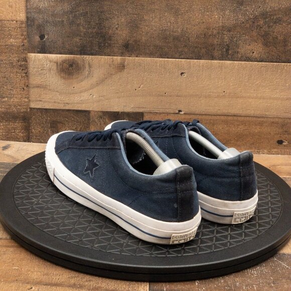 CONVERSE ONE STAR LUNARLON MENS ATHLETIC SHOES NAVY BLUE DENIM LOW SIZE 11 - Picture 6 of 9
